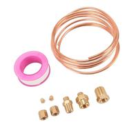 ZASCHMOY Kit de Tubo de Medidor de Presión de Aceite | Tubo de Latón de 72 Pulgadas con Accesorios NPT de 1/8 y 1/4 Pulgadas | Compatibilidad Universal para Aplicaciones Automotrices e Industriales