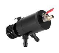 ZASCHMOY Lata de Captura de Depósito de Aceite de Aleación de Aluminio Universal con Kit de Accesorios de 2 Puertos para la Mayoría de los Automóviles (BLACK)