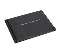 ZASCHMOY Libro de Colección de Monedas, álbum Portamonedas con 240 Bolsillos para Coleccionistas con Diseño de Solapa Segura, PVC Transparente, Resistente Al Agua, Almacenamiento sin (Black)