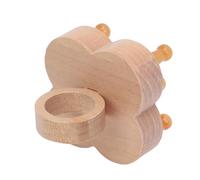 ZASCHMOY Masajeador del Cuero Cabelludo, Piedra de Madera, Dientes Pulidos, Herramienta de Masaje del Cuero Cabelludo, Peine Ergonómico Portátil con Forma de Trébol de Cuatro Hojas, con 9 (YELLOW)