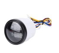 ZASCHMOY Medidor Digital de Aguas Residuales 2 en 1 de 52 Mm con Retroiluminación Blanca para Vehículos Recreativos, Camiones, Barcos y Yates, Esfera y Bisel Negros (Esfera negra, bisel negro.)