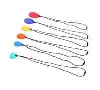 ZASCHMOY Mejora la Experiencia Sensorial con 6 PCS Silicone Sensory Stones - Patrones Texturizados y Colores Brillantes para el Juego Tranquilo de los Niños, Incluye Colgar una Cuerda Colgante