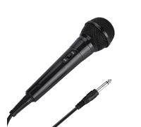 ZASCHMOY Micrófono Dinámico con Cable de Mano Portátil con Voz Clara para Karaoke y Habla, Directividad en Forma de Corazón, Adaptador Anti-Cracking (Black)