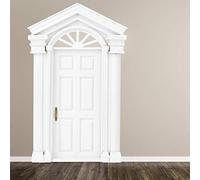 ZASCHMOY Mini Dollhouse Puerta Establecida para una Casa de Muñecas a Escala 1:12 - Construcción de Madera Hábilmente Diseñada con Mano de Obra Exquisita para la Decoración de la Casa de Muñecas