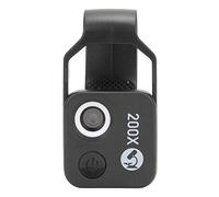 ZASCHMOY Mini Microscopio de Bolsillo para Teléfono 200X - Diseño de Clamp/Holder Compacto con Luz LED y Polarizador CPL para una Mejor Observación de Gemas y Metales - Compatible con Teléfonos