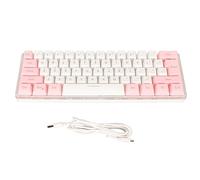 ZASCHMOY Mini Teclado, Teclado para Juegos 60 por Ciento Teclado para Juegos Pequeño Teclado para Juegos con Cable RGB 61 Teclas Teclado Técnica Mecánica Imitada Compacto para Mecanógrafo