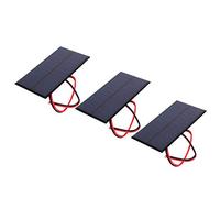 ZASCHMOY Módulo de Energía de Celda de Panel Solar DC 6V 1W, Módulo de Energía Solar de Silicio Policristalino con Cable de 30cm para Proyectos de Bricolaje, 3 uds.