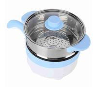 ZASCHMOY Olla Eléctrica de 24 V - Olla Multifunción Antiadherente de Acero Inoxidable con Vaporizador - Cocción Rápida para Uso Doméstico, de Camping y Al Aire Libre - Capacidad de 2 Litros (Sartén