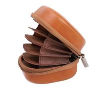 ZASCHMOY Organizador de Almacenamiento de la Bolsa de la Cámara de Cuero PU Vintage Pugo de Almacenamiento de Agua de 8 Capas y una Bolsa Protectora a Prueba de Choque para Filtros de ≤95 Mm