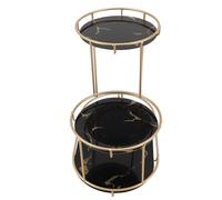 ZASCHMOY Organizador de Estante de Maquillaje Moderno para la Encimera de baño: Estante de Tocador de Hierro y Vidrio con Fondo para Cosméticos, Perfumes y Cuidado de la Piel (#2)