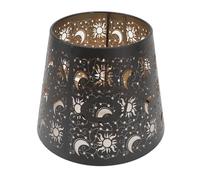 ZASCHMOY Pantalla de Lámpara de Metal E27/E26 Pantalla de Hierro con Clamp/Holder para Mesa y Luz de Piso - Diseño Hueco para Sombras Estampadas únicas