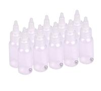 ZASCHMOY Paquete de 10 Botellas de Pintura para Aerógrafo de 35 Cc con Tapa Adaptadora, Tarros de Almacenamiento Resistentes a la Corrosión de Material PP Translúcido con Bola de (PP (polímero de