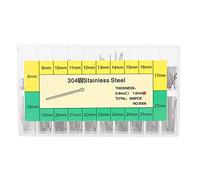 ZASCHMOY Pasadores Partidos para Reloj de Pulsera, Kit de pasadores Partidos, Kit de reparación de Correa de Reloj, Surtido de Piezas de Reloj de Acero Inoxidable, Correa de Reloj