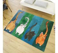 ZASCHMOY Patrón de Gato Que No Es de Bendeo de la Alfombra de Leche de Bienvenida para la Entrada Al Aire Libre con Caucho y Poliéster Premium (40 * 60cm)