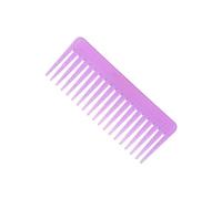 ZASCHMOY Peine de Dientes Anchos, Peine Grande para Desenredar el Cabello Rizado, Cepillo de Masaje Antiestático para el Cuero Cabelludo con 19 Dientes Redondos, Peinado Suave par (PURPLE)