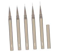 ZASCHMOY Pen de Arte de Uñas Ergonómico con Agarre No Deslizante para Detalles precisos: Cepillos Confiables de Revestimiento de Arte de Uñas para Diseños de Dedos en el Hogar o Salones de, 6 (5PCS)