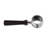 ZASCHMOY Portafilter de café sin Fondo de 51 Mm con de Madera Sólida para - Filtro de Fondo de Acero Inoxidable Compatible con EUPA, SMAG, Severin KA5995 (F Sandalwood)