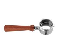 ZASCHMOY Portafilter de café sin Fondo de 51 Mm con de Madera Sólida para - Filtro de Fondo de Acero Inoxidable Compatible con EUPA, SMAG, Severin KA5995 (F Jacoranda)