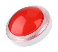ZASCHMOY Pulsador de Luz LED de 100 Mm - Botón de Videojuego de con Efecto de Sonido de Casete 3D - Perfecto para Equipos de Juego - Incluye Soporte y Microinterruptor (rojo)