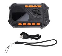 ZASCHMOY Radio de Manivela de Emergencia, Radio Meteorológica Portátil Am FM NOAA con Batería de 4000 MAh, Cargador USB C, Banco de Energía de Manivela Solar, Lámpara de Lectura con (Black)