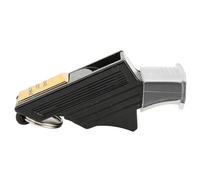 ZASCHMOY Silbato de árbitro Deportivo de Baloncesto - Silbato Duradero Negro y Dorado para Camping, Supervivencia y Emergencia - Sonido Fuerte con Hebilla de Metal Deportes Al Aire