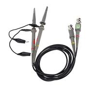 ZASCHMOY Sonda de Osciloscopio P6100 de 2 Piezas, Alta Precisión 100 MHz con Atenuación Ajustable 1X 10X, Punta de Gancho Desmontable para Pruebas de Osciloscopio