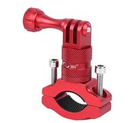 ZASCHMOY Soporte de Abrazadera para Bicicleta de Aleación de Aluminio de 360° Adecuado para Montaje y Soporte de Cámara de Acción, Compatible con Varios Tubos, Liviano y Fácil de Transportar.