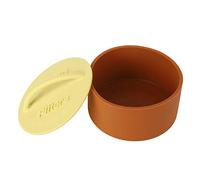 ZASCHMOY Soporte de Almacenamiento de Filtro de café de Silicona, Dispensador Redondo Antipolvo para Uso Doméstico y Cafetería, Color Gris, 15,5 Cm de Diámetro, 11 Cm de Altura (caramelo y jengibre)