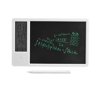 ZASCHMOY Tableta de Escritura LCD Innovadora con Pantalla de 10 Pulgadas y Reloj Digital: Tablero de Garabatos Electrónicos Recargable y Borrable para Oficina, Negocios Uso Doméstico - Black (White)