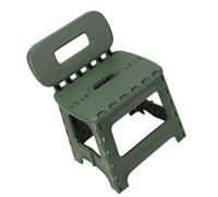 ZASCHMOY Taburete de Paso Plegable Premium con Manejo Ergonómico PP Portable PE Small Kids Heces para Acampar Al Aire Libre, Pesca y Actividades de Picnic, Verde, Admite hasta 300 Libras (S)