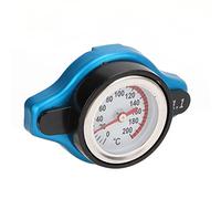 ZASCHMOY Tapa de Radiador de Aleación de Aluminio con Indicador de Temperatura, Ajuste de Presión, a Prueba de Fugas, Universal para Coche, 1,1 Bar (cabeza pequeña .)