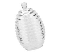 ZASCHMOY Tarro de Miel en Forma de Colmena de Abejas de 265 Ml con Gotero | Recipiente de Miel Transparente Duradero para una Decoración de Cocina Elegante