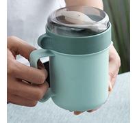 ZASCHMOY Taza de Sopa Aislada de 500 Ml con Tapa y Cuchara - Recipientes Térmicos Portátiles para Oficina y Escuela - Ideal para Sopas Calientes, Guisos Más (301-500ML GREEN)