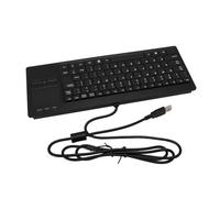 ZASCHMOY Teclado USB Mecánico con Panecillo Táctil e IP68 Resistencia Al agua: Uso Industrial, Mini Teclado con Cable con Panel Táctil Integrado y Cubo USB, Diseño Ultra Delgado
