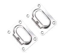 ZASCHMOY Tirador de Escotilla de Acero Inoxidable 316, 2 uds., de Anillo de Escotilla de Elevación de Barco con Acabado Pulido para Yate de Barco Marino