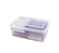 ZASCHMOY Varillas para Permanente del Cabello, 20 Piezas, Rodillos sin Calor para Mujeres con Diseño de Bloqueo de Felpa, Rizador de Pelo Largo y Corto, Rosa, Morado y Gris (PURPLE)