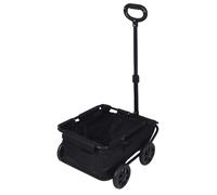 ZASCHMOY Versátil Pet Stroller Plegable Multifuncional 4 Ruedas Cartero Pullable en Tela de Oxford Portátil para Viajes de Campamento Al Aire - Negro (BLACK)