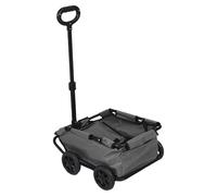ZASCHMOY Versátil Pet Stroller Plegable Multifuncional 4 Ruedas Cartero Pullable en Tela de Oxford Portátil para Viajes de Campamento Al Aire - Negro (GREY)