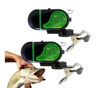 Zasdvn Alarma de Picada para | Alarmas Electrónicas De Nocturna con Iluminación LED | 2 Piezas De Equipo Ajustable Inteligente para En Agua Dulce Y Salada Día Y