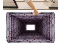 Zasdvn Alfombra 3D ilusión óptica, 80 x 50 cm, Divertida Alfombra Antideslizante, con Agujero en el Suelo, para Halloween, Acción de Gracias, Vacaciones, Año Nuevo, Fiesta, salón, Dormitorio, Pasillo