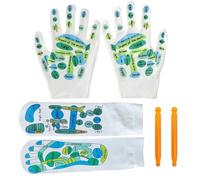 Zasdvn Calcetines de reflexología de pies, guantes de relajación, calcetines de tabla de reflexología, para la mañana, noche, después del trabajo, fin de semana, vacaciones, hogar, viajes