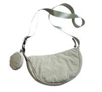 Zasdvn Crescent Sling Bag - Bolso para mujer, elegante, informal, de nailon, con forma de media luna, de almacenamiento ajustable para trabajo, citas, verde, ver descripción