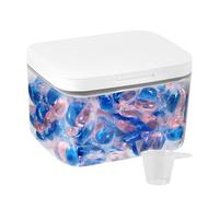 Zasdvn Depósito de polvo para ropa de gran capacidad, depósito de detergente con una taza, contenedor de polvo de lavandería emergente de 2,8 l y soporte para la secadora, recipiente transparente de