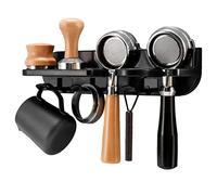 Zasdvn Estación de soporte para prensas de espresso, organizador de | estación de café montado en la pared, distribuidor de café y manipulador, 51/54/58 mm, estante de pared, organizador de acces