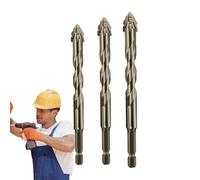 Zasdvn Juego De Brocas Excéntricas Dentadas - Juego De Brocas Excéntricas De Cuatro Filos,Herramienta De Perforación De Alta Dureza Para Cerámica Cemento Ladrillo - Azulejo Ladrillo Metal Hormigón