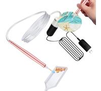 Zasdvn Lápiz eléctrico para pintura de diamantes de imitación, bolígrafo de pintura de diamantes de imitación con bomba de vacío, aplicador automático USB, accesorio para proyectos de construcción