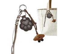 Zasdvn Llavero de Piel de Perro - Recuerdo para Mascotas, Llavero de Recuerdo | Cordón Ligero Colgante de Recuerdo para Patas Cachorros familias hogar