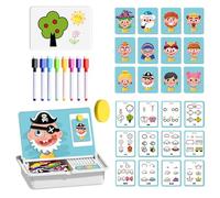 Zasdvn Magnético - Juego Educativo Preescolar Pizarra Magnética Dibujo,Actividades Aprendizaje Motricidad Fina para Casa Viajes Avión Coche - para Niños 3-6 Años Escuela Hogar Viaje Coche Avión