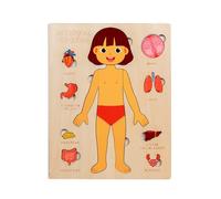 Zasdvn Partes del Cuerpo para Niños - Puzle De Madera Educativo del Cuerpo Humano,Juguetes de Desarrollo para Niñas Hospital Educación Estudiantes Adolescentes Enseñanza Infantil