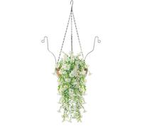 Zasdvn Plantas artificiales para exteriores, plantas artificiales | Flores artificiales de aspecto realista para decoración del hogar, flores artificiales adecuadas para colgar, para jardín, pasillo